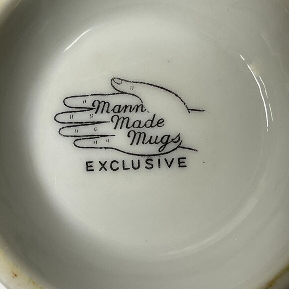 Set of 2 CocaCola Mann Made Mugs Exclusive White Ceramic Coffee Tea Cups Vintage - Picture 7 of 9